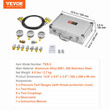Test Kits: VEVOR Hydraulic Pressure Test Kit, 250/400/600bar, 3 Gauges 9 Test Couplings 3 Test Hoses, Excavator Hydraulic Test Gauge Set with Portable Carrying Case for Excavator Tractors Construction Machinery