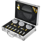 Test Kits: VEVOR Hydraulic Pressure Test Kit, 250/400/600bar, 3 Gauges 9 Test Couplings 3 Test Hoses, Excavator Hydraulic Test Gauge Set with Portable Carrying Case for Excavator Tractors Construction Machinery