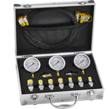 Test Kits: VEVOR Hydraulic Pressure Test Kit, 250/400/600bar, 3 Gauges 9 Test Couplings 3 Test Hoses, Excavator Hydraulic Test Gauge Set with Portable Carrying Case for Excavator Tractors Construction Machinery