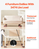 Side Tables: VEVOR Furniture Dolly Heavy Duty Furniture Mover with 5 Wheels 1575 kg Capacity