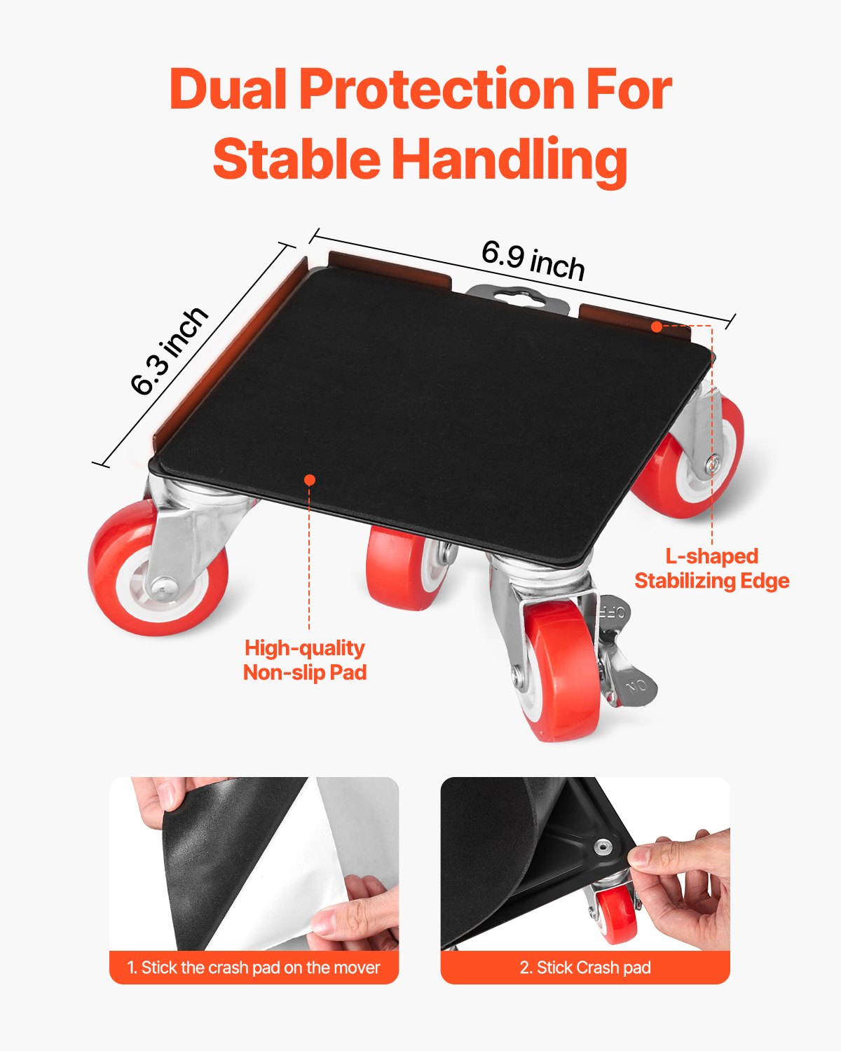 Side Tables: VEVOR Furniture Dolly Heavy Duty Furniture Mover with 5 Wheels 1575 kg Capacity