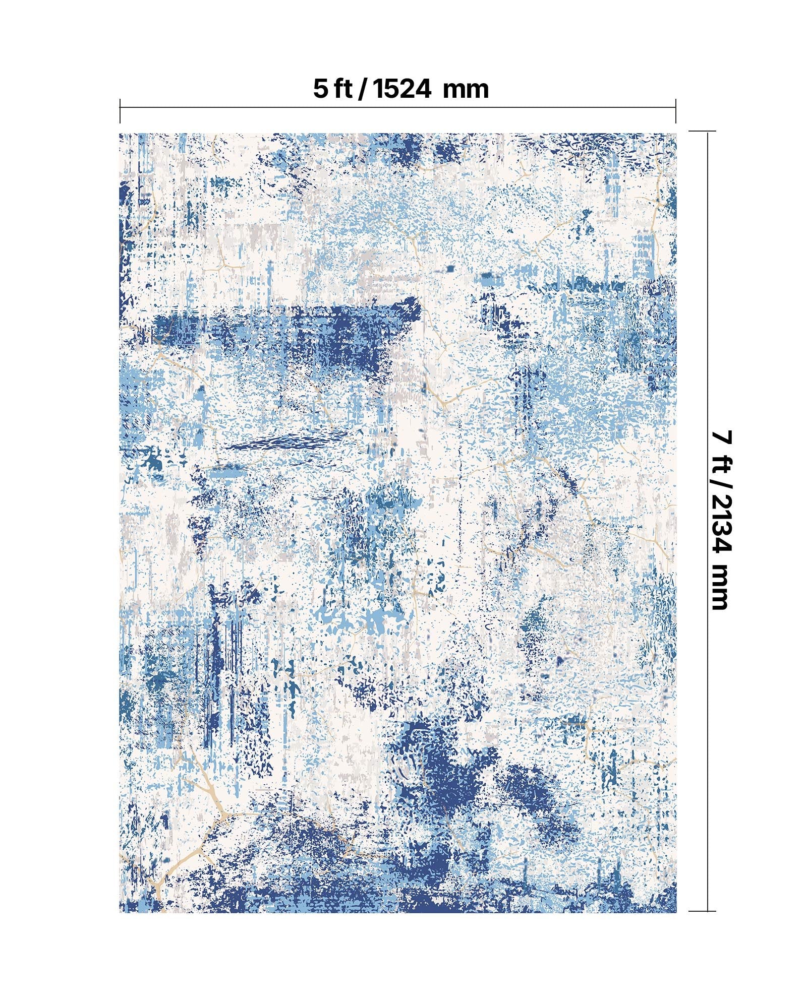 Dog Beds: VEVOR Area Rug, 1524x2133.6mm Large Washable Rug, Non-Slip and Tear-Resistant Soft Carpet, Pet & Child Friendly Modern Area Rugs, Indoor Mat for Bedroom, Office, Living Room, Kids Room, Entryway, Blue