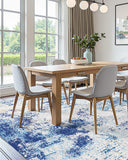 Dog Beds: VEVOR Area Rug, 1524x2133.6mm Large Washable Rug, Non-Slip and Tear-Resistant Soft Carpet, Pet & Child Friendly Modern Area Rugs, Indoor Mat for Bedroom, Office, Living Room, Kids Room, Entryway, Blue