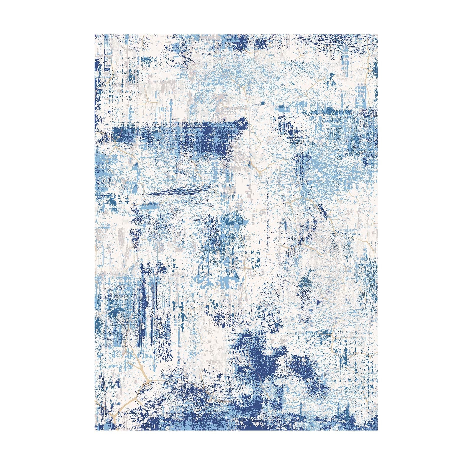 Dog Beds: VEVOR Area Rug, 1524x2133.6mm Large Washable Rug, Non-Slip and Tear-Resistant Soft Carpet, Pet & Child Friendly Modern Area Rugs, Indoor Mat for Bedroom, Office, Living Room, Kids Room, Entryway, Blue