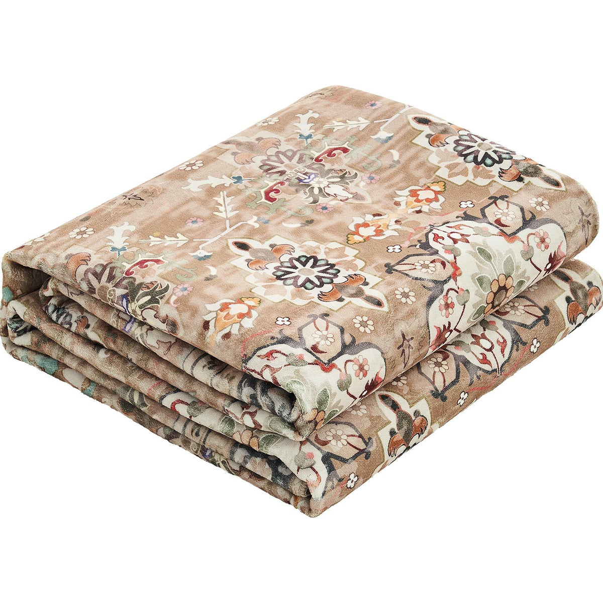 Area Rug, 1828.8x2743.2mm Large Washable Rug, Non-Slip Tear-Resistant Soft Carpet, Pet & Child Friendly Vintage Area Rugs, Indoor Mat for Bedroom, Living Room, Kids Room, Entryway, Brown Green