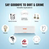 Jewellery Cleaners: VEVOR Jewelry Cleaner Ultrasonic Machine, Ultrasonic Cleaner Machine 16oz (470ml) with 4 Timer Modes, Portable ultrasonic jewelry cleaner with Cleaning Basket for Eyeglasses, Watches, Dentures, Rings