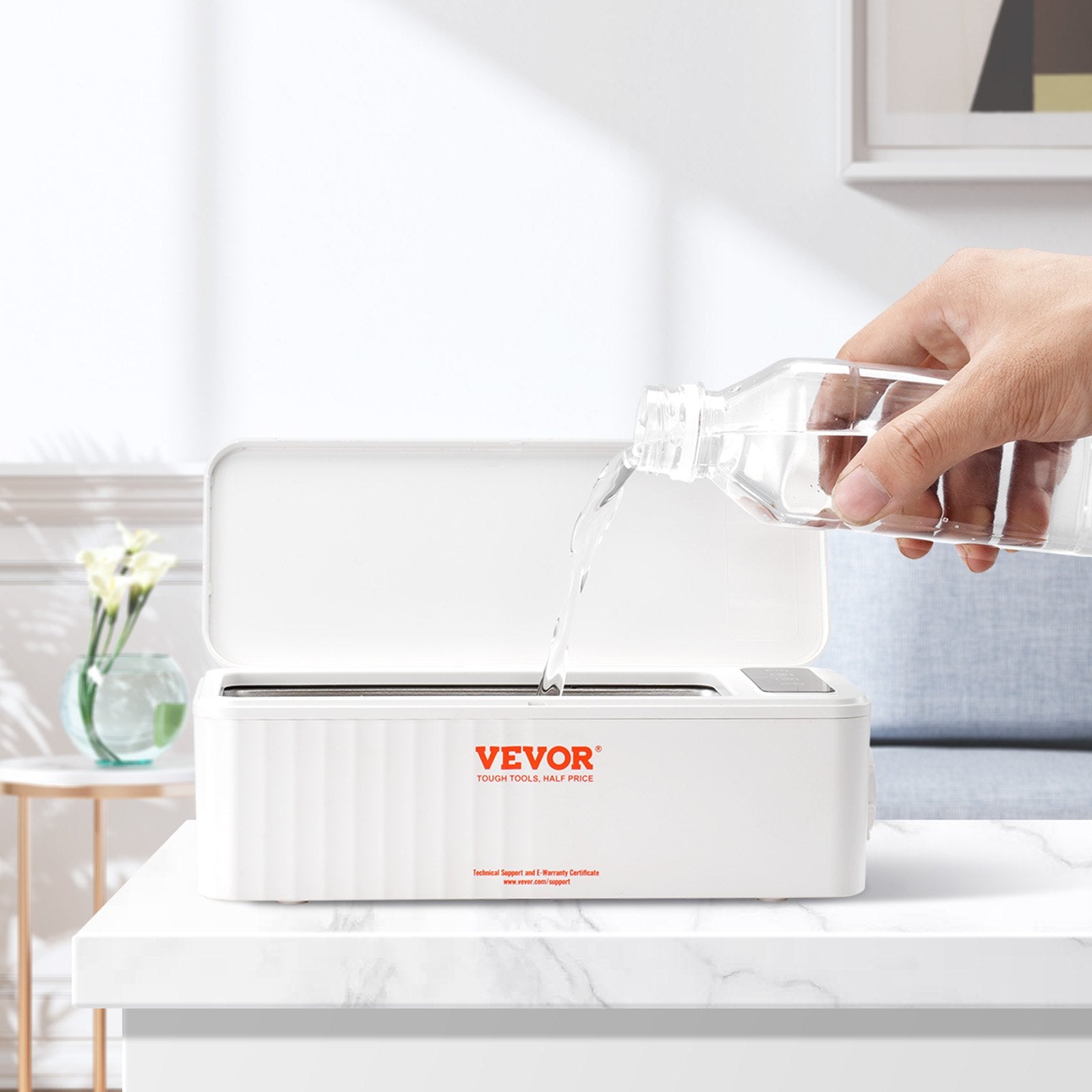 Jewellery Cleaners: VEVOR Jewelry Cleaner Ultrasonic Machine, Ultrasonic Cleaner Machine 16oz (470ml) with 4 Timer Modes, Portable ultrasonic jewelry cleaner with Cleaning Basket for Eyeglasses, Watches, Dentures, Rings