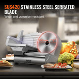 Speciality Appliances: VEVOR Meat Slicer, 180W Electric Deli Food Slicer with 7.5" SUS420 Stainless Steel Blade and Blade Guard, 0 - 0.6 inch Adjustable Thickness for Home Use, Easy to Clean, Cut Meat, Bread, Ham and Cheese