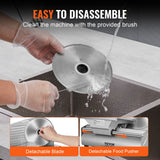 Speciality Appliances: VEVOR Meat Slicer, 180W Electric Deli Food Slicer with 7.5" SUS420 Stainless Steel Blade and Blade Guard, 0 - 0.6 inch Adjustable Thickness for Home Use, Easy to Clean, Cut Meat, Bread, Ham and Cheese