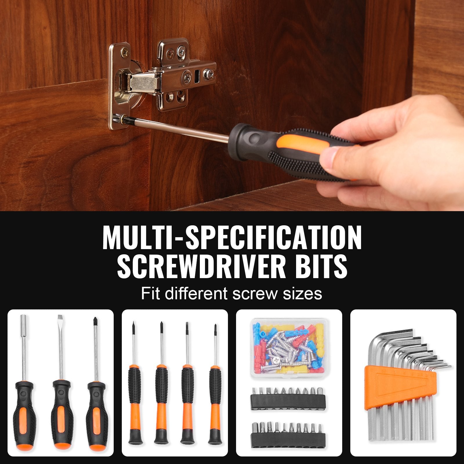 Hand Tools: VEVOR Tool Kit 132 Piece General Household Hand Tool Set with Portable Tool Case