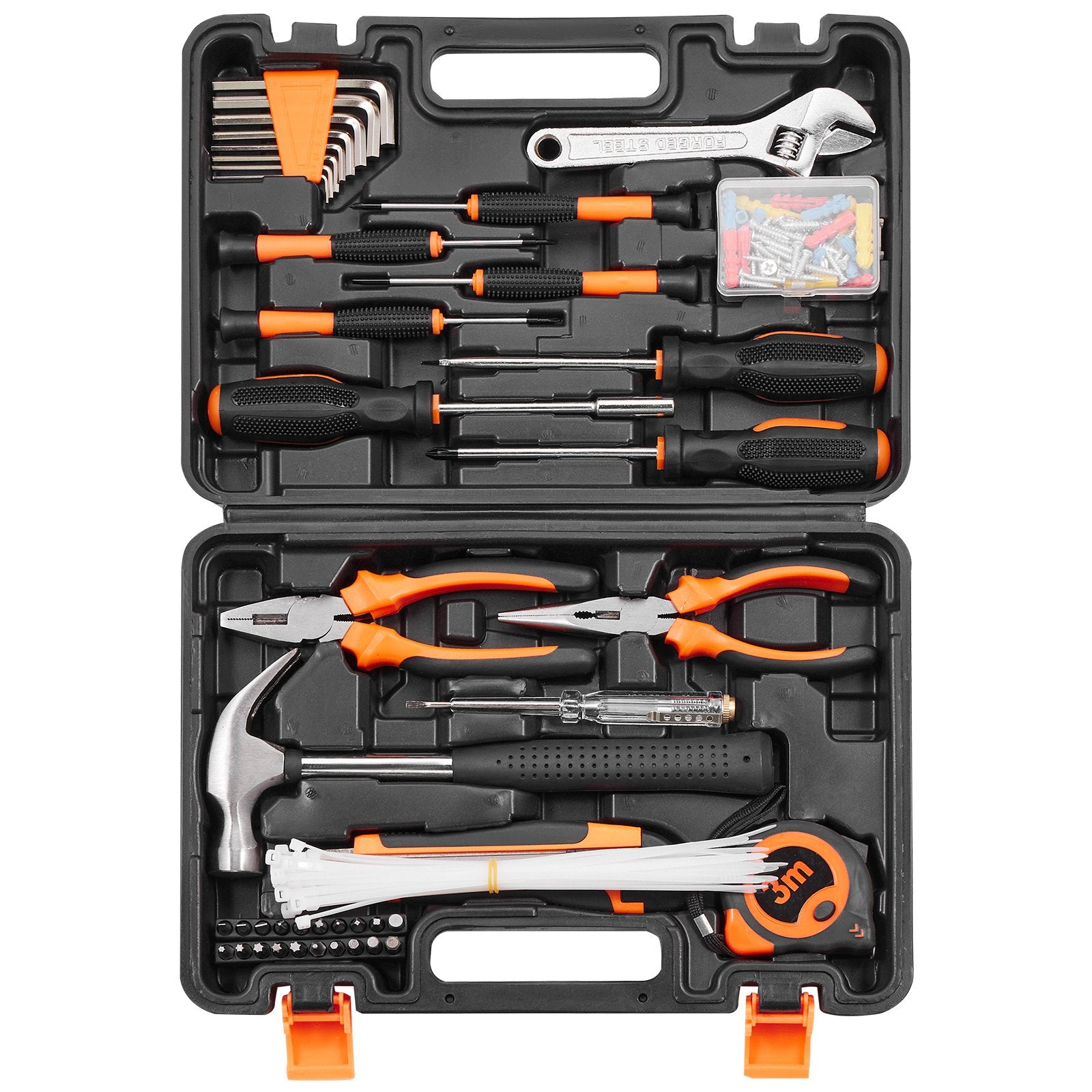 Hand Tools: VEVOR Tool Kit 132 Piece General Household Hand Tool Set with Portable Tool Case