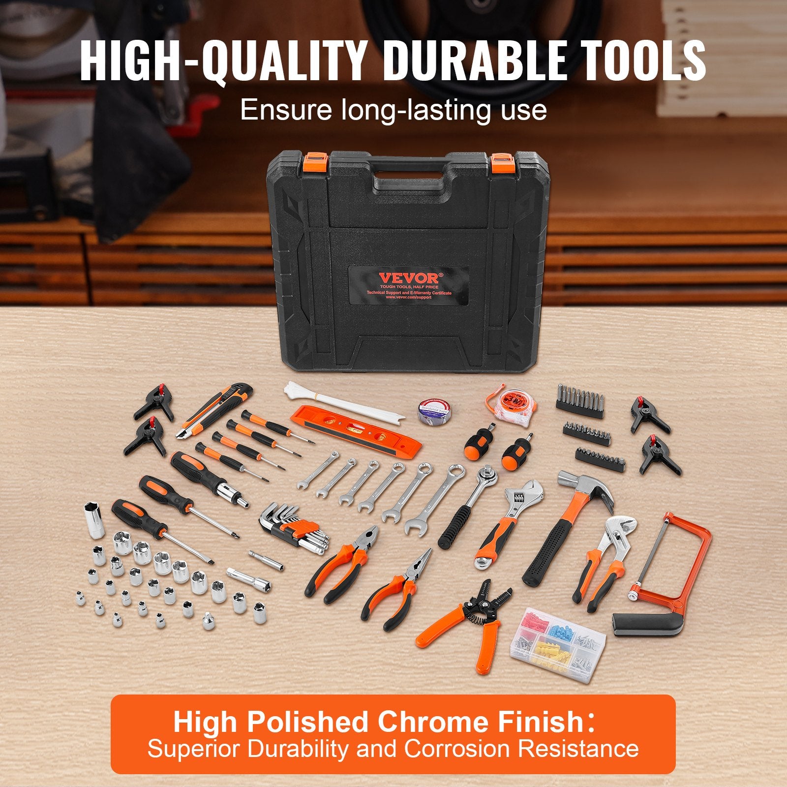 Hand Tools: VEVOR Tool Kit 216 Piece General Household Hand Tool Set with Portable Tool Case
