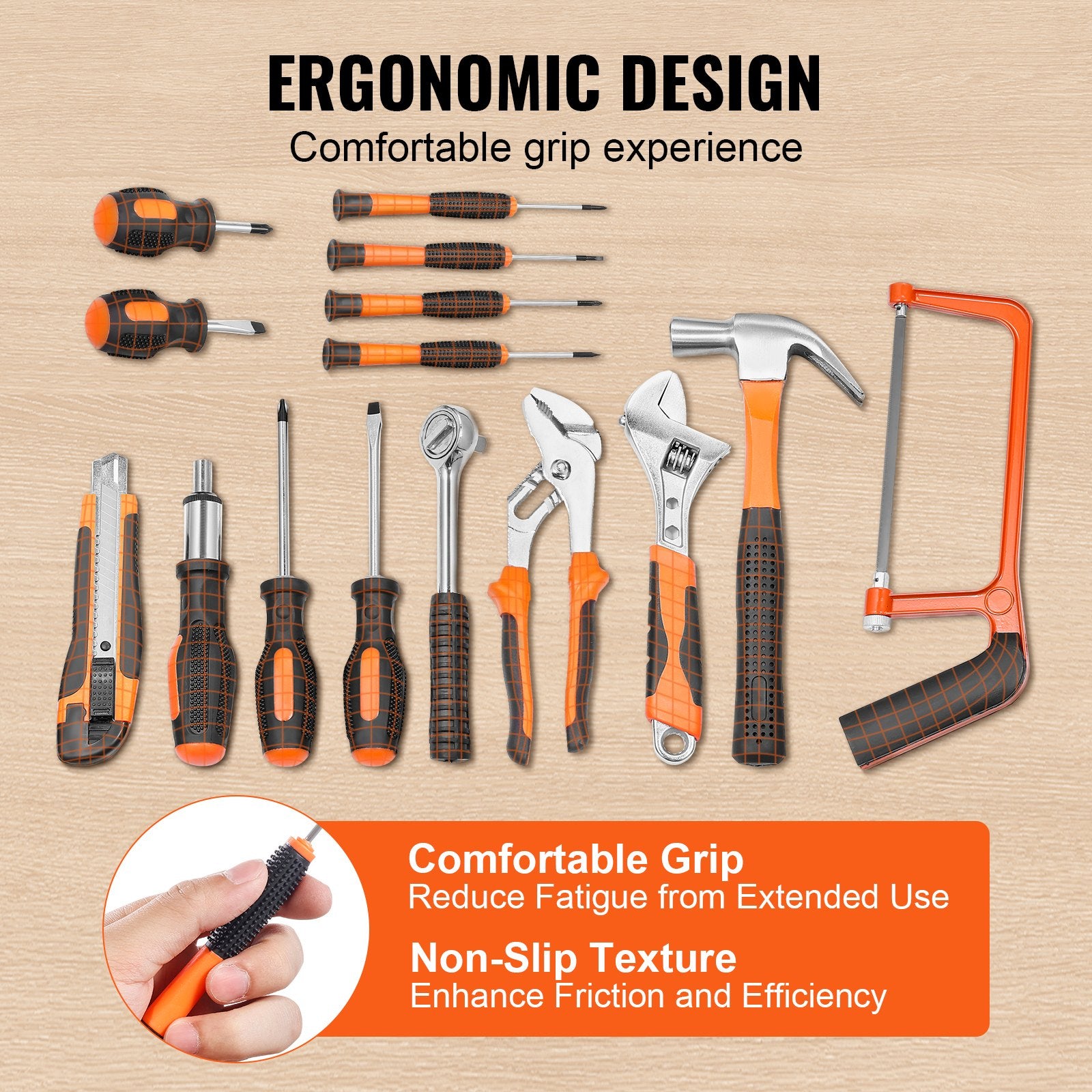 Hand Tools: VEVOR Tool Kit 216 Piece General Household Hand Tool Set with Portable Tool Case