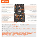 Hand Tools: VEVOR Tool Kit 216 Piece General Household Hand Tool Set with Portable Tool Case