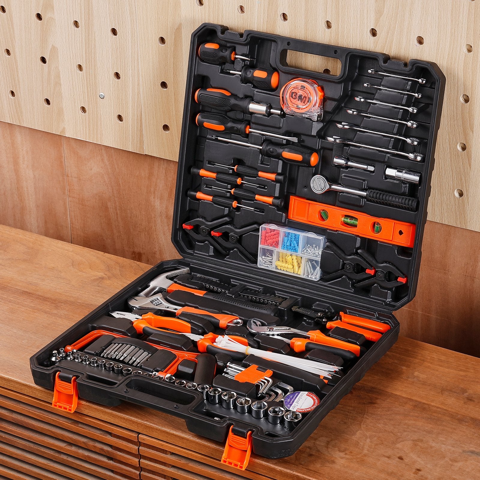 Hand Tools: VEVOR Tool Kit 216 Piece General Household Hand Tool Set with Portable Tool Case