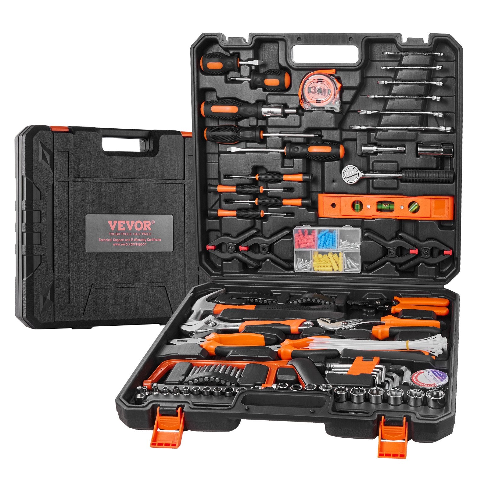 Hand Tools: VEVOR Tool Kit 216 Piece General Household Hand Tool Set with Portable Tool Case