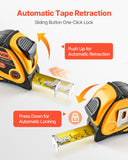 Automotive Repair & Speciality Tools: VEVOR Tape Measure 7620mm Retractable Imperial Metric for Decoration