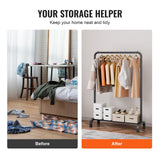 Clothing & Wardrobe Storage: VEVOR Clothes Rack, Heavy Duty Clothing Garment Rack with Hanging Rod and Bottom Storage Area, Clothing Rack for Bedroom Guest Room