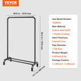 Clothing & Wardrobe Storage: VEVOR Clothes Rack, Heavy Duty Clothing Garment Rack with Hanging Rod and Bottom Storage Area, Clothing Rack for Bedroom Guest Room