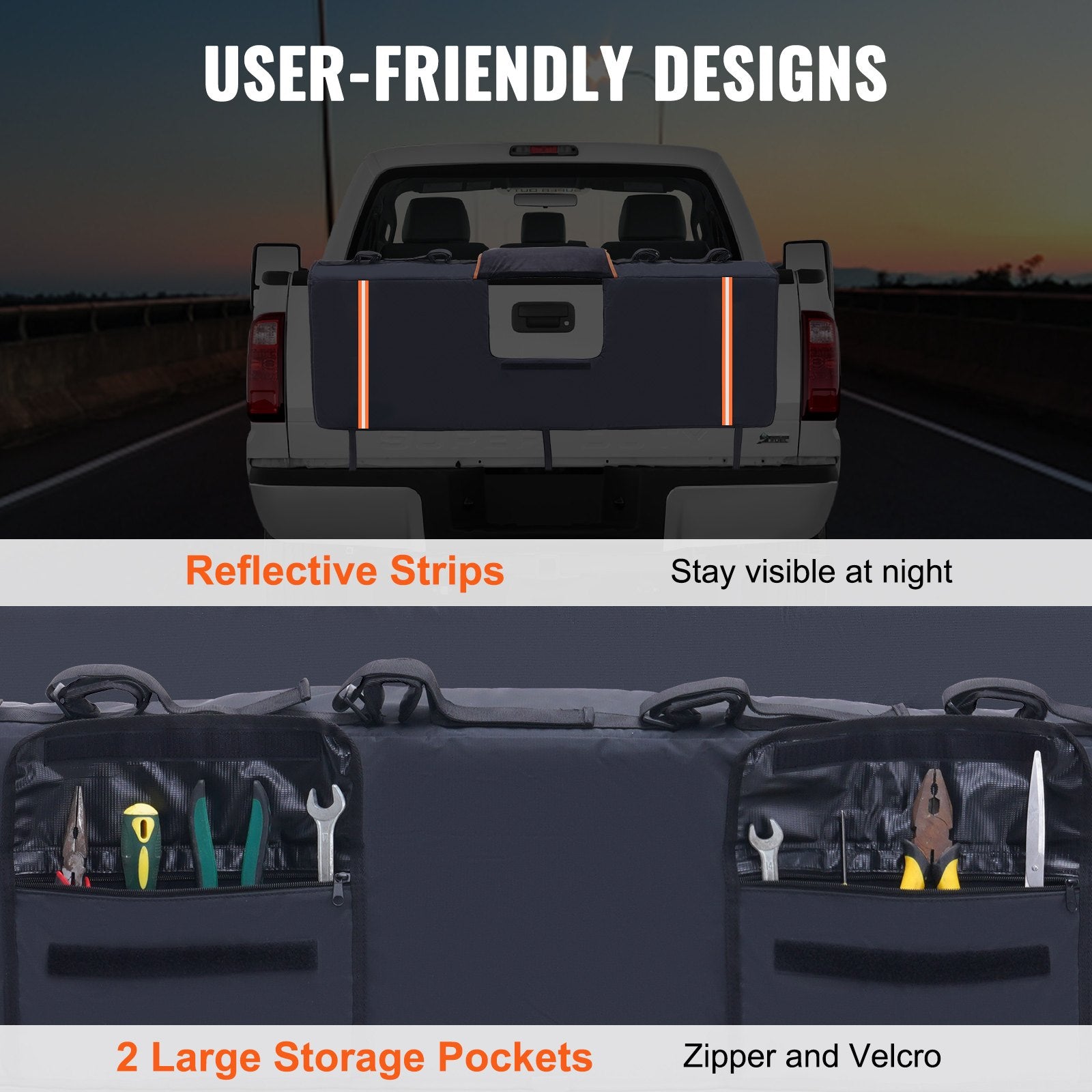 Automotive Parts: VEVOR 53-inch Tailgate Pad 5-Bike Pickup Truck Bed Tailgate Pad Protector Cover