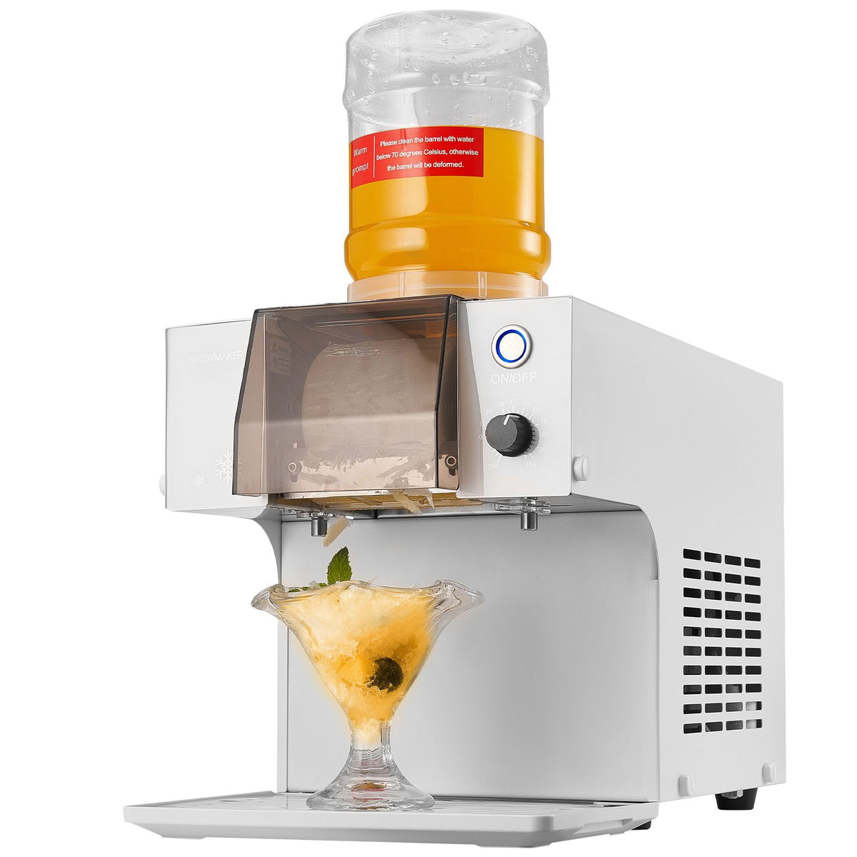 Snowflake Ice Machine, 80KG/24H Snowflake Ice Maker, Ice-Shaver Machine with Stainless Steel Blade, Electric Snow Cone Maker with 1.8L Tank, 90S Fast Pre-Cooling, for Home & Small Gatherings