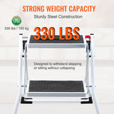 Mobility & Accessibility: VEVOR Step Ladder 2-Step 150kg Capacity, Ergonomic Folding Steel Step Stool with Wide Anti-Slip Pedal, Sturdy Step Stool for Adults Toddlers, Multi-Use for Household, Kitchen, Office, RVs
