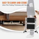 Mobility & Accessibility: VEVOR Step Ladder 2-Step 150kg Capacity, Ergonomic Folding Steel Step Stool with Wide Anti-Slip Pedal, Sturdy Step Stool for Adults Toddlers, Multi-Use for Household, Kitchen, Office, RVs