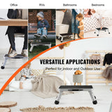 Mobility & Accessibility: VEVOR Step Stool 1-Step 150KG Capacity, Folding Steel Step Ladder 3 Adjustable Height, Portable Toddler Step Stools for Adults, Non-Slip Sturdy Step Ladders for Office, RVs, Pets, Bathrooms,Bedrooms