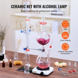 Distilling & Brewing: VEVOR Essential Oil Distillation Kit, 2000ml Distillation Apparatus, 3.3 Boro Lab Glassware Distillation Kit with 1000W Heating Plate and 24, 40 Joint, 28 pcs Set