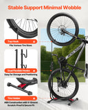 Wall Storage Racks: VEVOR Bike Rack, Upright Bike Stand Floor for 406.4 to 700 mm Mountain & Road Bikes, Vertical & Horizontal Bicycle Stand for Secure Parking and Storage in Garage, Truck Bed, Indoor, Outdoor, Black