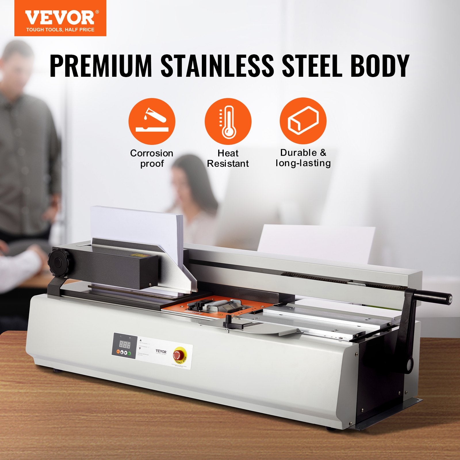Paper Products: VEVOR Thermal Binding Machine, 400 Sheets Capacity Hot Glue Binding Machine, Thermal Book Binder 40mm Binding Thickness A3(Short Edge)/A4/A5 Document