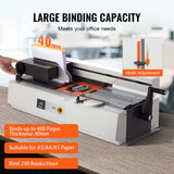 Paper Products: VEVOR Thermal Binding Machine, 400 Sheets Capacity Hot Glue Binding Machine, Thermal Book Binder 40mm Binding Thickness A3(Short Edge)/A4/A5 Document