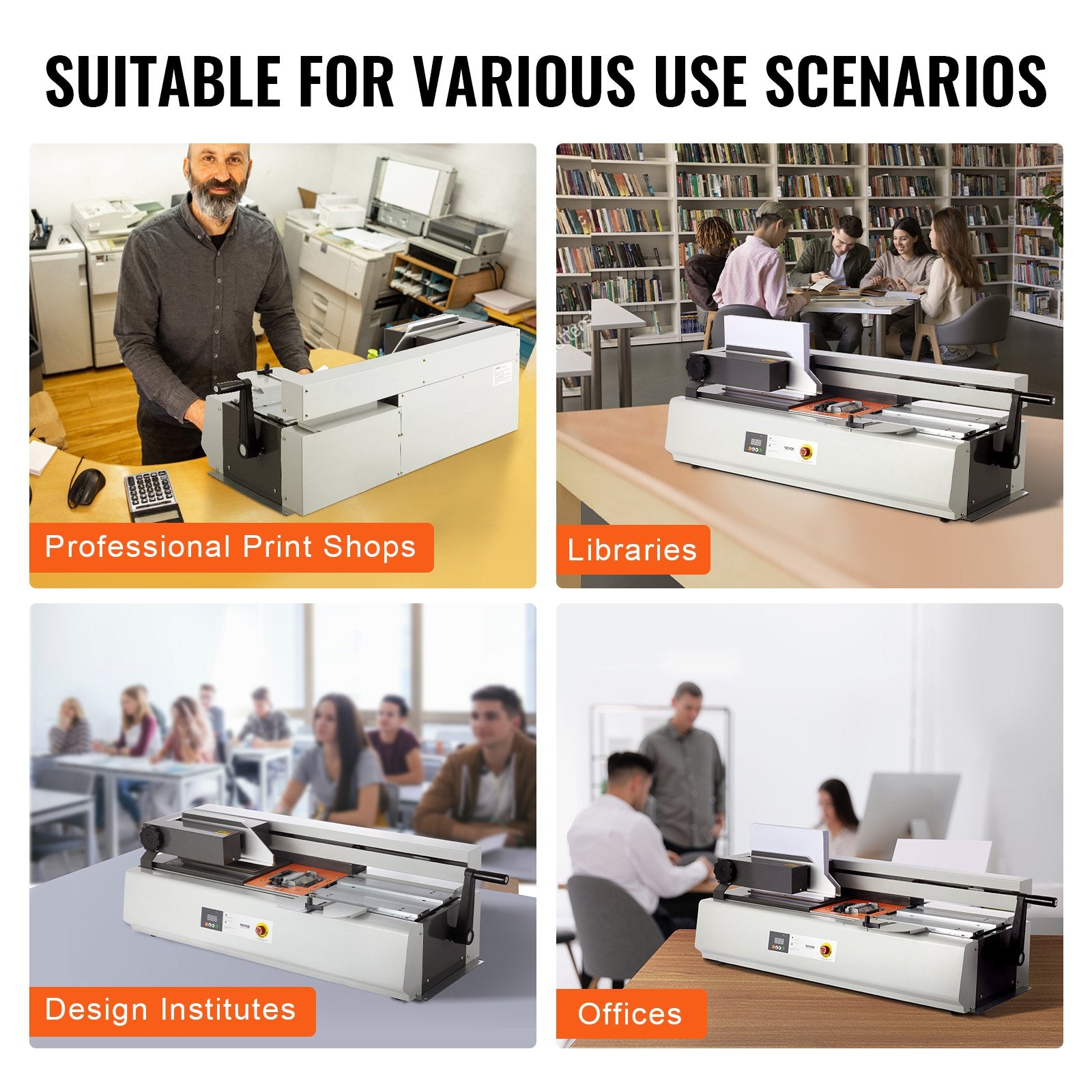 Paper Products: VEVOR Thermal Binding Machine, 400 Sheets Capacity Hot Glue Binding Machine, Thermal Book Binder 40mm Binding Thickness A3(Short Edge)/A4/A5 Document