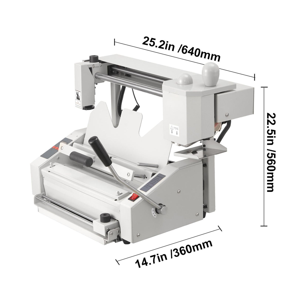 Thermal Binding Machine, 400 Sheets Capacity Hot Glue Binding Machine, Thermal Book Binder 50mm Binding Thickness A3(Short Edge)/A4/A5 Document with Milling Cutter