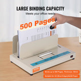 Paper Products: VEVOR Thermal Binding Machine, 500 Sheets Capacity Book Binding Machine, Thermal Book Binder 50mm Binding Thickness A3(Short Edge)/A4/A5 Document, with Infrared Optical Detection