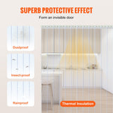Curtains & Drapes: VEVOR Strip Curtain, 3048 cm L x 30.5 cm W x 3 mm Thickness, Clear Ribbed PVC Curtain Strip Door Bulk Roll, Plastic Door Strips for Doorway of Supermarket, Garage, Warehouse, Barn, Pet Animal House