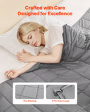Blankets & Throws: VEVOR Weighted Blanket, 11 kg, 2235 x 2640 mm King Size, Cooling Breathable Heavy Blanket with Glass Beads, All-Season Use, Suitable for 113-140 kg Adults, Anxiety Stress Relief, Improve Sleep, Grey