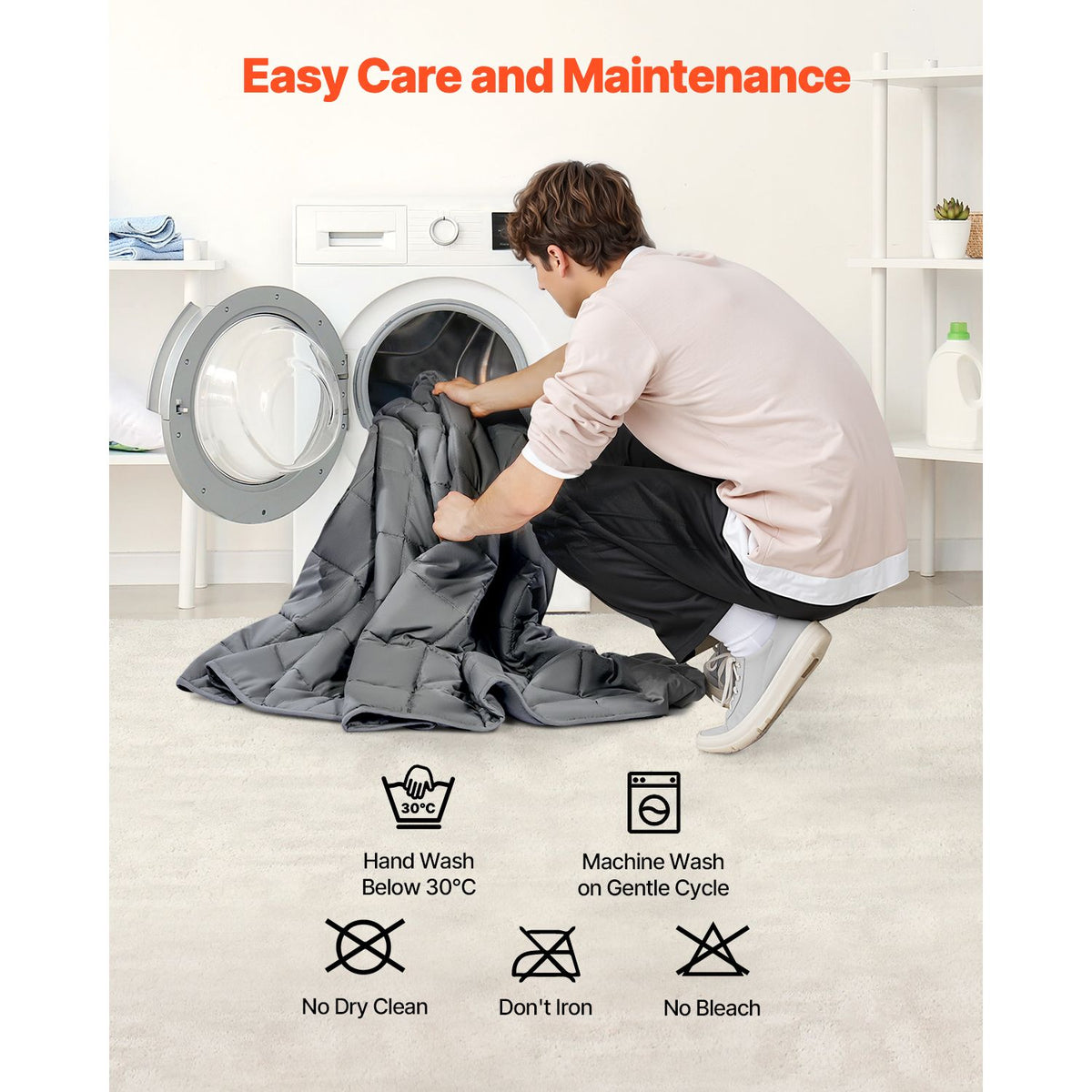 Weighted Blanket, 11 kg, 1524 x 2032 mm Queen Size, Cooling Breathable Heavy Blanket with Glass Beads, All-Season Use, Suitable for 113-140 kg Adults, Anxiety Stress Relief, Improve Sleep, Grey