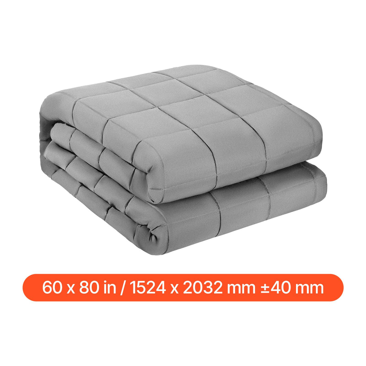 Weighted Blanket, 11 kg, 1524 x 2032 mm Queen Size, Cooling Breathable Heavy Blanket with Glass Beads, All-Season Use, Suitable for 113-140 kg Adults, Anxiety Stress Relief, Improve Sleep, Grey