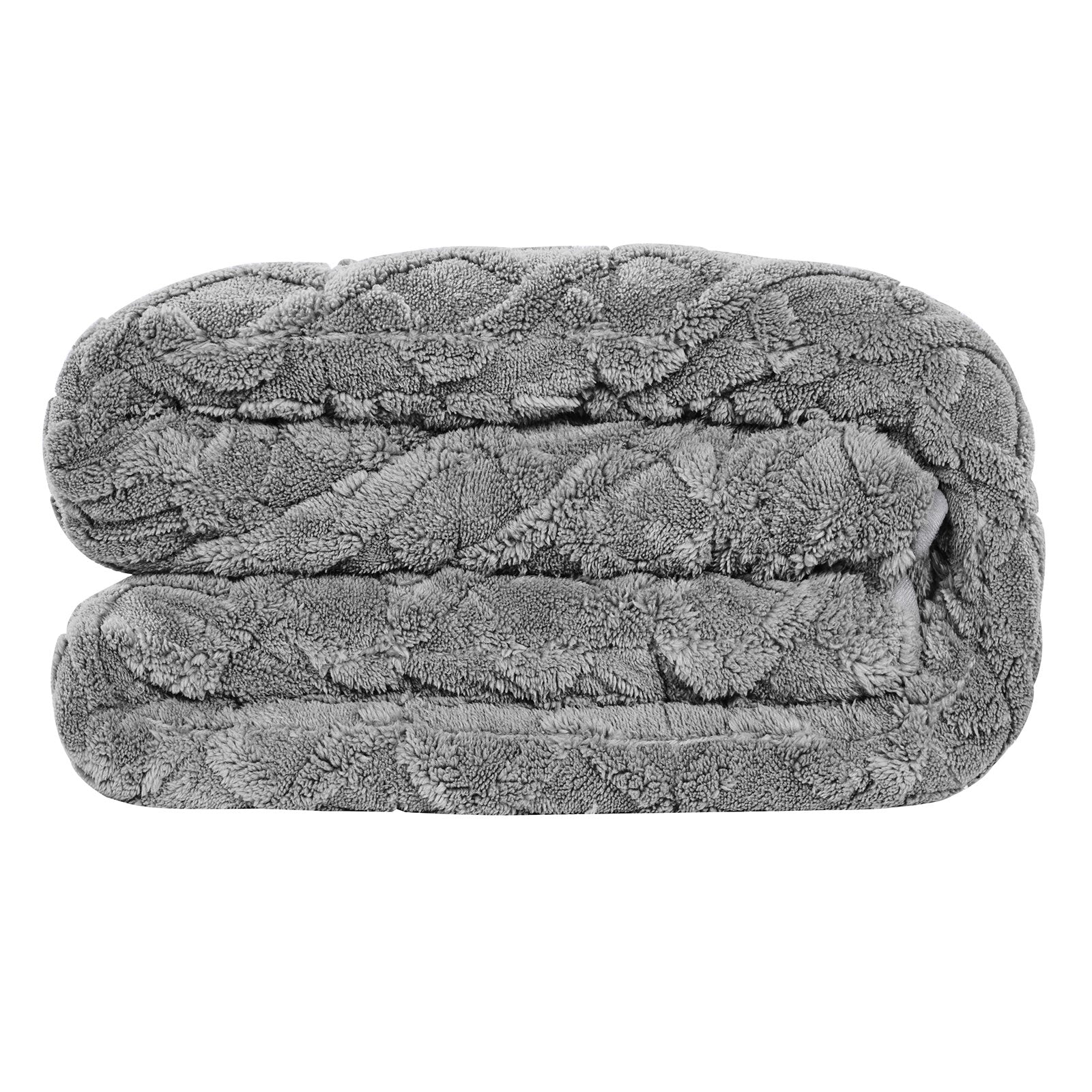 Weighted Blanket, 9 kg, 1524 x 2032 mm Queen Size, Sherpa Fleece Heavy Blanket with Glass Beads, Soft Warm Cozy Fluffy Touch, for 90-113 kg Adults, Anxiety Stress Relief, Improve Sleep, Grey