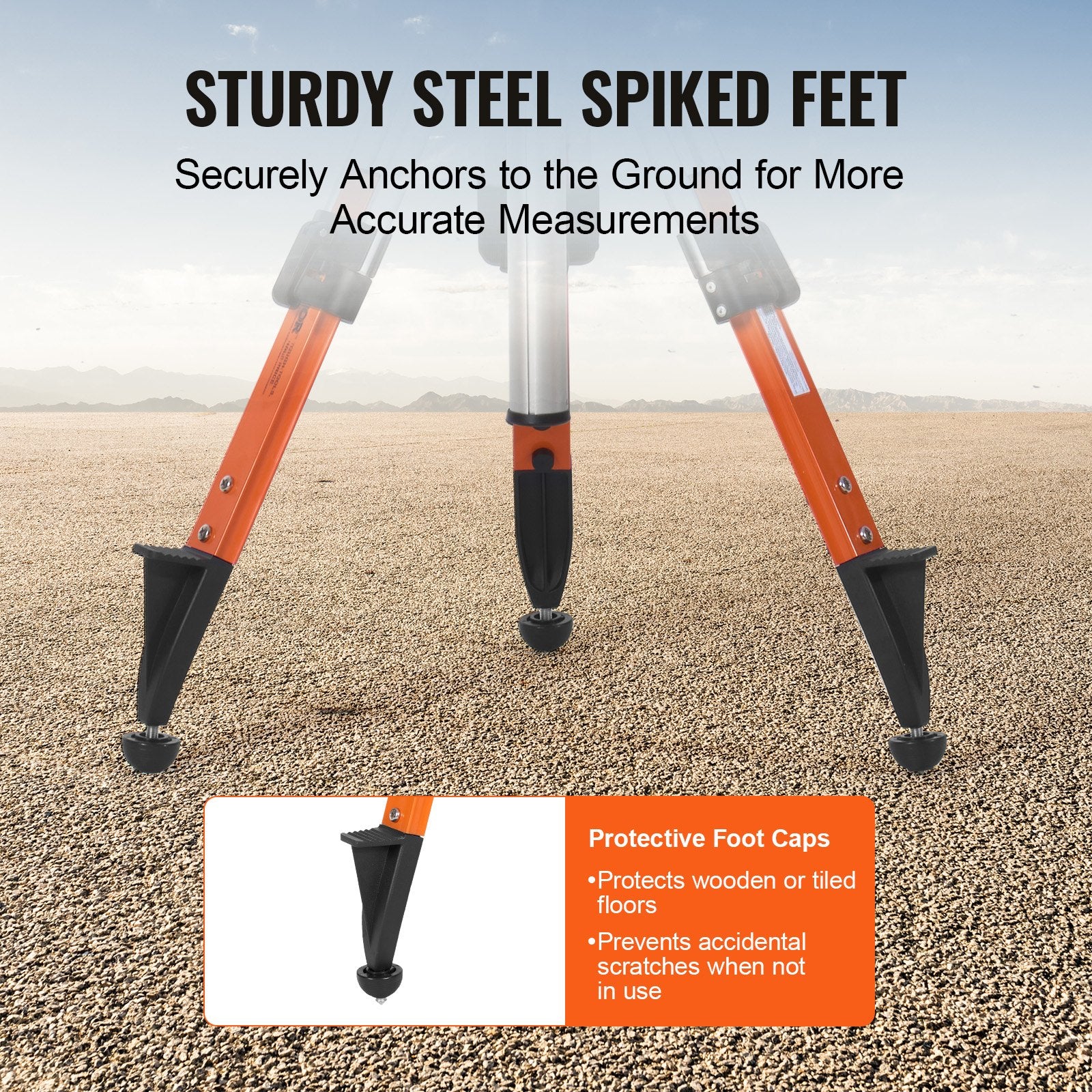 Camera Accessories: VEVOR Laser Level Tripod Stand 5/8"-11 Thread 27.16-67.71 in Height Adjustment