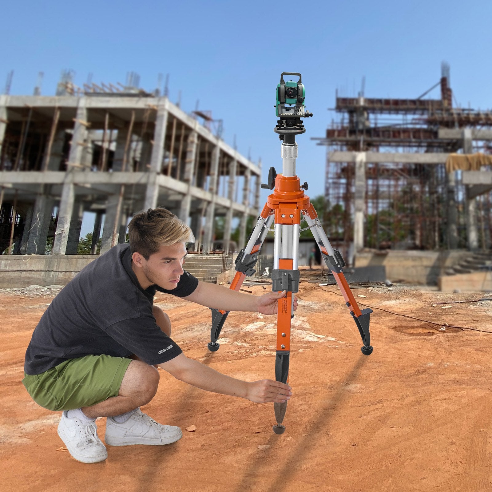 Camera Accessories: VEVOR Laser Level Tripod Stand 5/8"-11 Thread 27.16-67.71 in Height Adjustment