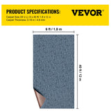 Boating Accessories: VEVOR Gray Marine Carpet 6 ft x 39.3 ft Marine Carpeting Marine Grade Carpet for Boats with Waterproof Back Outdoor Rug for Patio Porch Deck Garage Outdoor Area Rug Runner Anti-Slide Porch Rug,1.8x12m