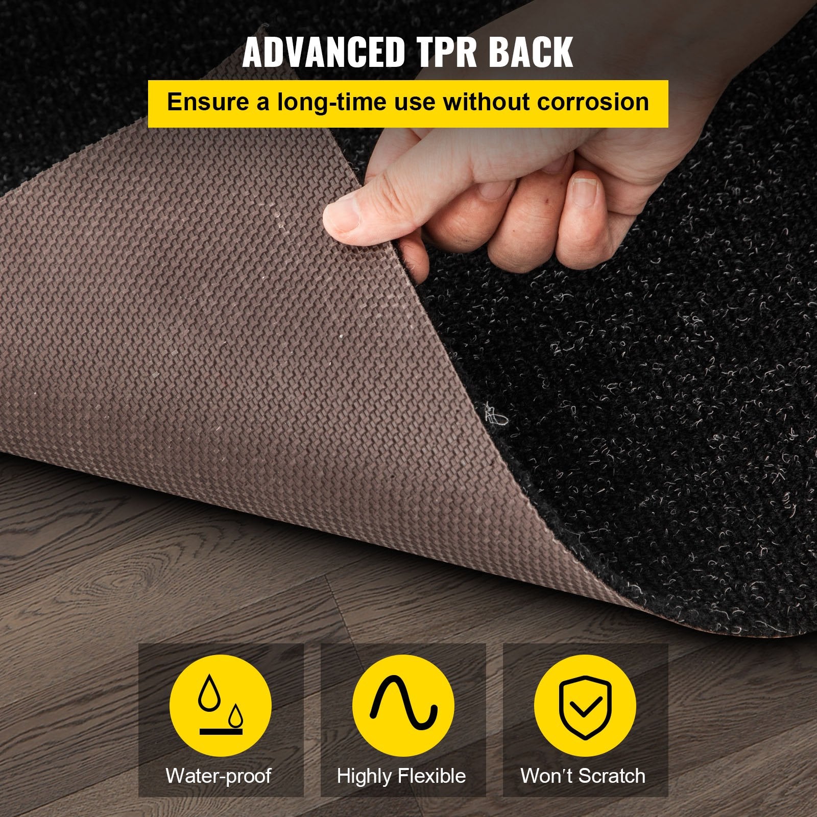 Boating Accessories: VEVOR Bass Boat Carpet Cutpile Marine Carpet 6 x 13 ft Charcoal Black In/Outdoor
