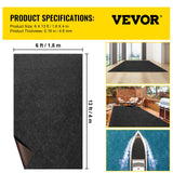 Boating Accessories: VEVOR Bass Boat Carpet Cutpile Marine Carpet 6 x 13 ft Charcoal Black In/Outdoor