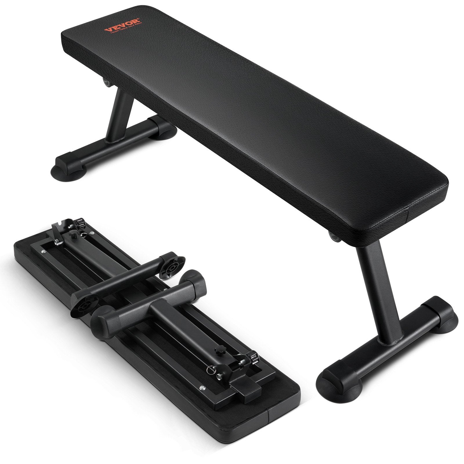 Exercise Benches: VEVOR Flat Weight Bench, Foldable Strength Training Bench, Utility Workout Bench for Full Body Workout, 1000 LBS Press Bench for Home Gym Exercise, for Multi-Purpose Weight Training and Ab Exercises