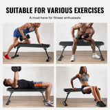 Exercise Benches: VEVOR Flat Weight Bench, Foldable Strength Training Bench, Utility Workout Bench for Full Body Workout, 1000 LBS Press Bench for Home Gym Exercise, for Multi-Purpose Weight Training and Ab Exercises