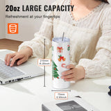 Food Storage: VEVOR 24 Pack Straight Sublimation Tumblers, 20 oz Blank Tumbler Bulk, Stainless Steel Double Wall Tumbler Cups with Straw, Lid, Brush, Base, Shrink Wrap, Gift Box, for Heat Press and Heat Transfer