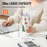 Food Storage: VEVOR 50 Pack Straight Sublimation Tumblers, 20 oz Blank Tumbler Bulk, Stainless Steel Double Wall Tumbler Cups with Straw, Lid, Brush, Base, Shrink Wrap, Gift Box, for Heat Press and Heat Transfer