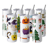 Food Storage: VEVOR 50 Pack Straight Sublimation Tumblers, 20 oz Blank Tumbler Bulk, Stainless Steel Double Wall Tumbler Cups with Straw, Lid, Brush, Base, Shrink Wrap, Gift Box, for Heat Press and Heat Transfer